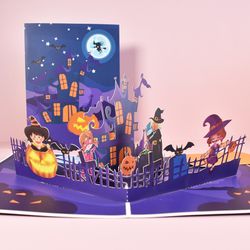 Halloween 3D Pop-up Greeting Card with Envelope