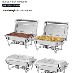 Chaffing Dishes (8) 9.5 Qt. Stainless Steel