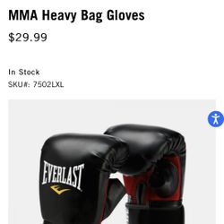 Everlast Mixed Martial Arts Heavy Bag Gloves