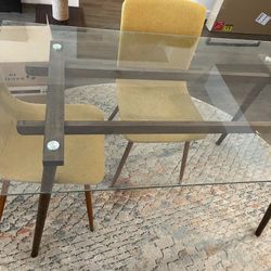 Glass Top 55” Table for dining/desk