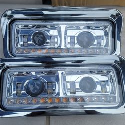 81-19 Freightliner Kenworth Peterbilt Western Star LED DRL Projector Headlights Luces Calaveras Micas Faros Focos Faroles Headlamps 