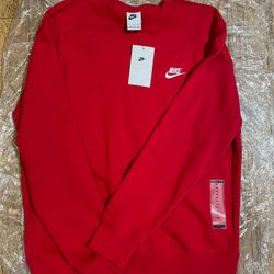 Nike Red Crewneck Sweat New
