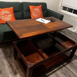 Coffee Table Lift Up For Eating And Studying 