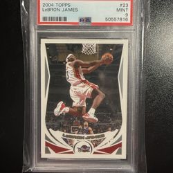 Topps 2004 LeBron James #23 Cleveland Cavaliers PSA 9 Mint