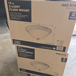 2 Lights Flush Mounts 3 Lights Total 