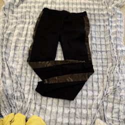 Boys Black With Army Fatigue Trim Joggers