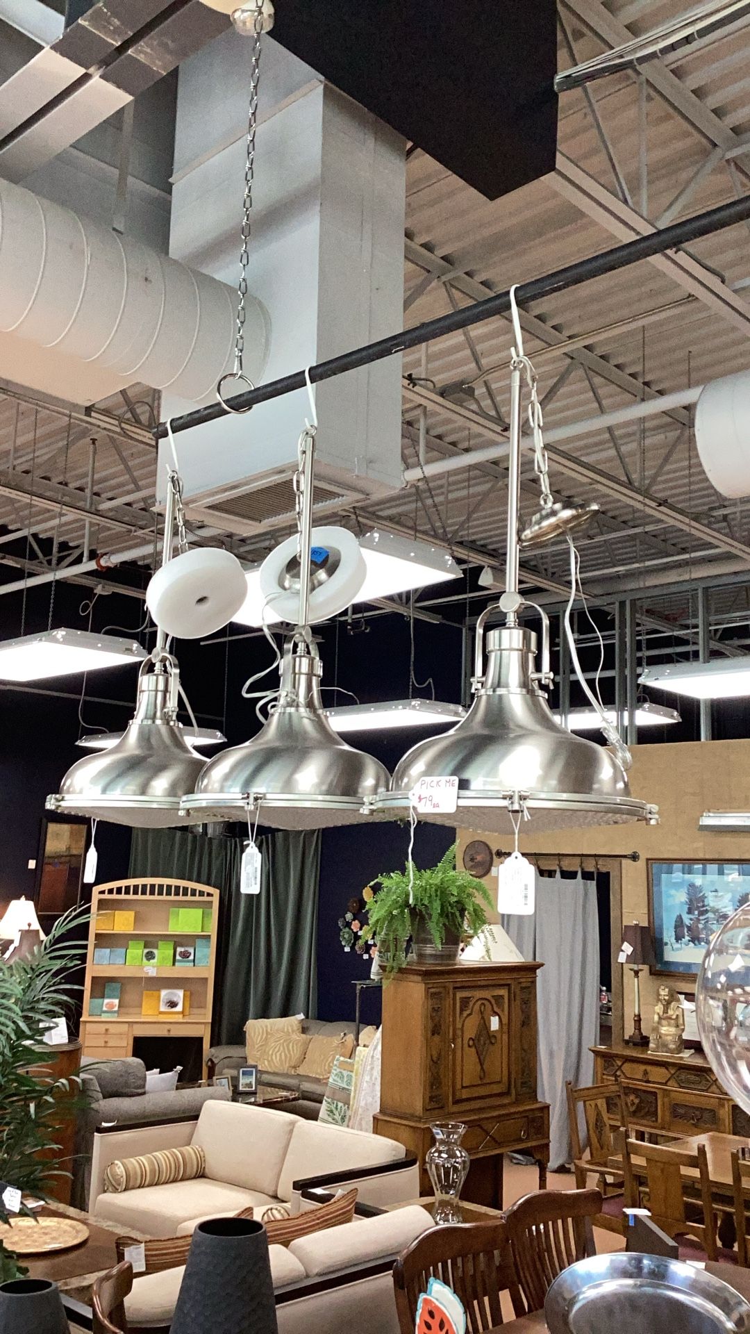 Brushed Nickel Pendant