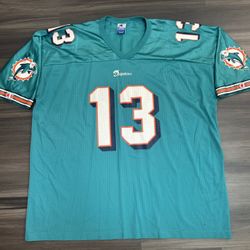 Dan Marino #13 Miami Dolphins Vintage 90s Champion Jersey Aqua Size 2XL 54 NFL