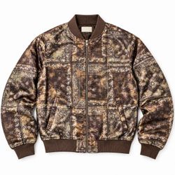 Brown Distressed Paisley Jacket🔥