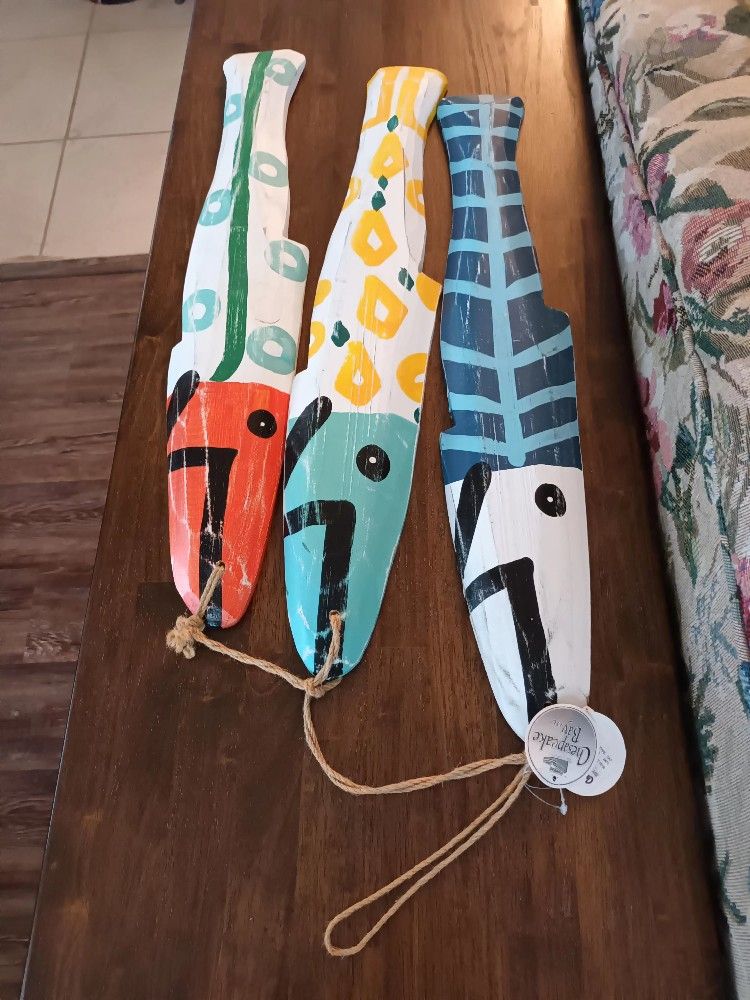 Rare & Unique Chesapeake Bay Ltd JDY Inc Danville VA Wooden Fish Hanging Decor