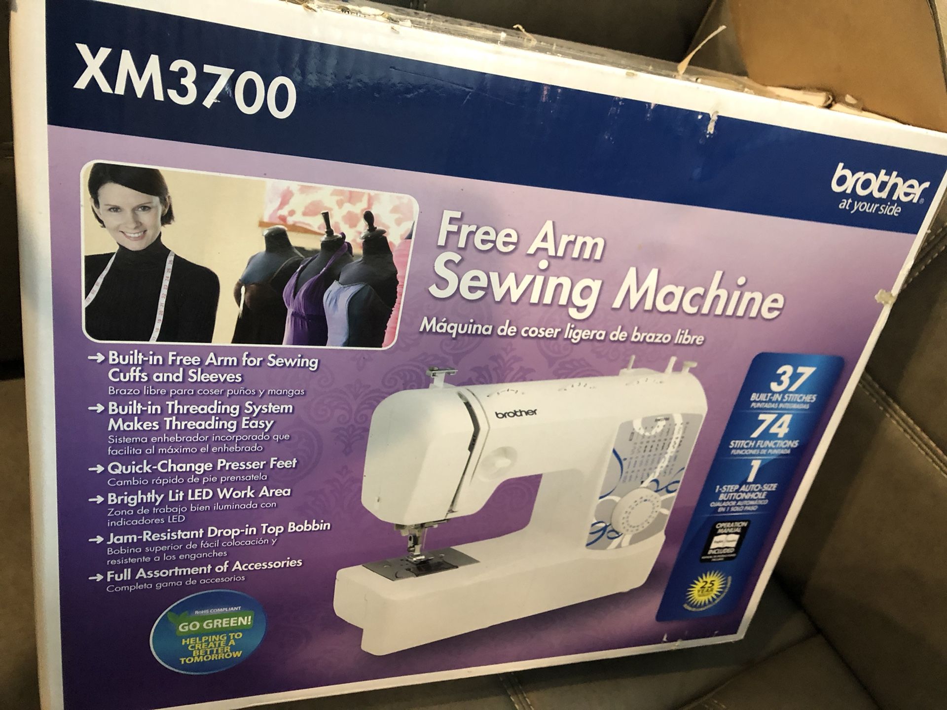 Brother XM3700 Free Arm Sewing Machine With quilting