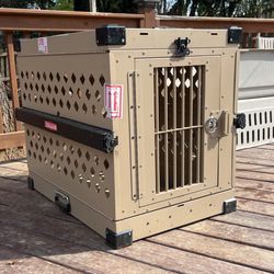 Tan - Impact Aluminum Collapsible Dog Crate