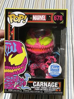 Funko Pop Marvel Black Light Carnage Figurine 678 +PROTECTOR