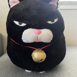 Hige Manjyu Big Stuffed Animal Kuro-Mame Amuse Black Cat 30x22x30cm japan
