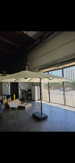 Umbrella 15 ft COLOR: NAVY ,BEIGE $100