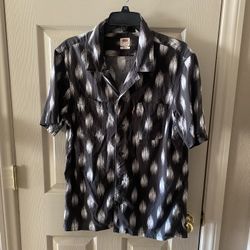 Camisa LEVI’S RELAXED Blanca Con Gris- Size S