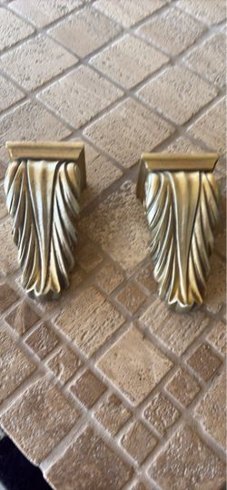 Gold Decorative book ends Set of 2