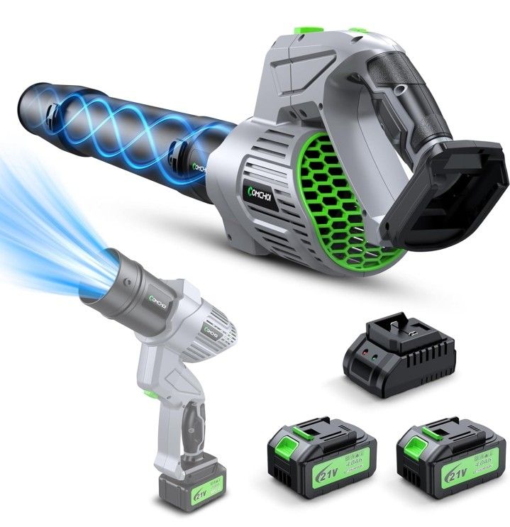 500000RPM Cordless Electric Blower - 2 X 4.0Ah Batteries and Charger