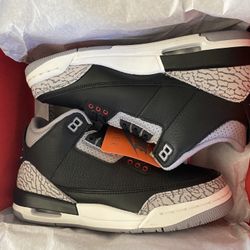Air Jordan 3 Retro (GS) Black/Fire Red Cement Grey