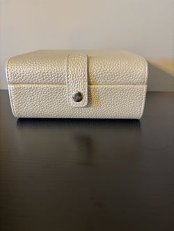 Cream Leather Jewelry Box