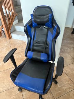 Black and Blue Racing Gaming Chair