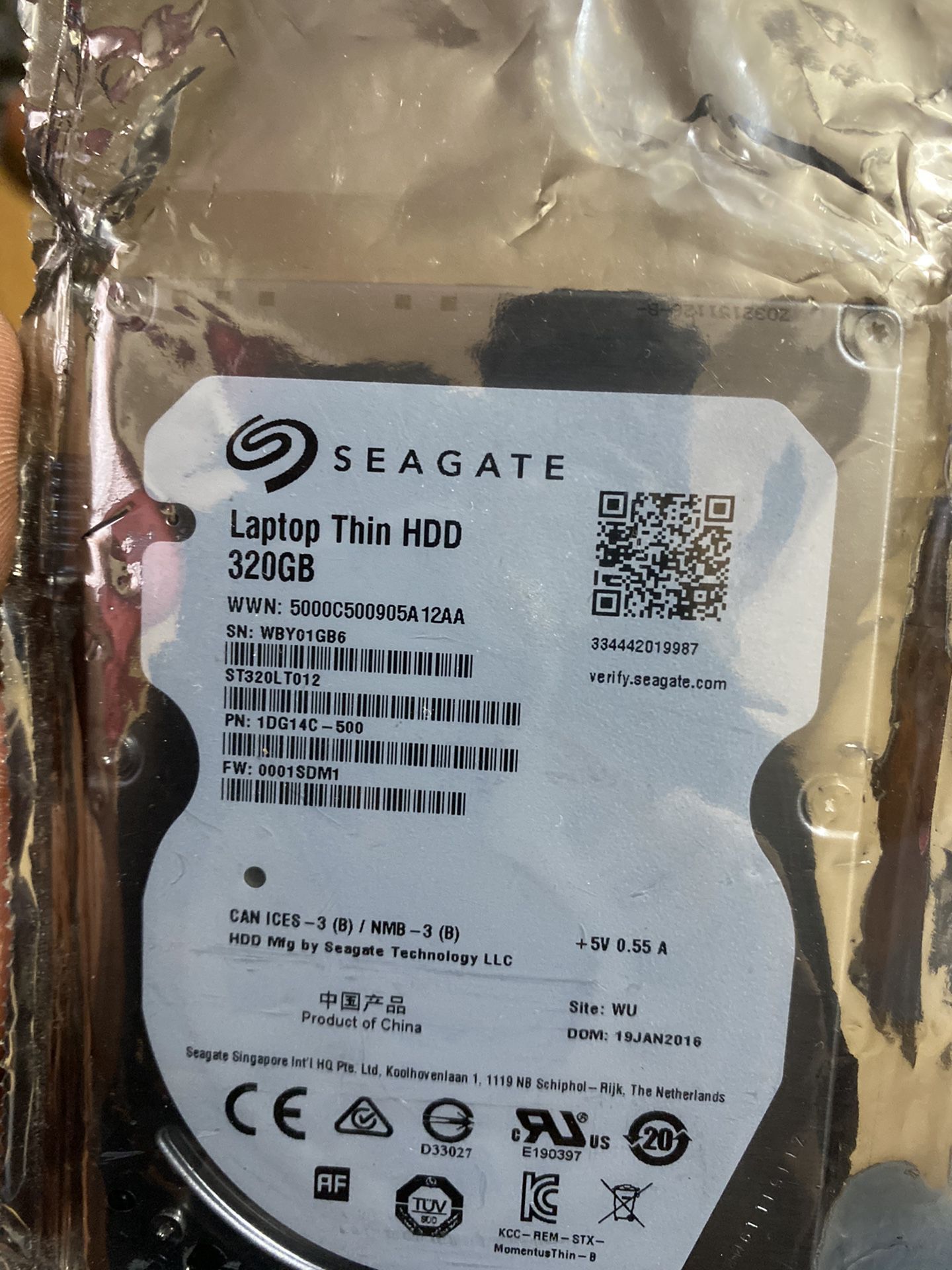 Seagate thin 320GB HD