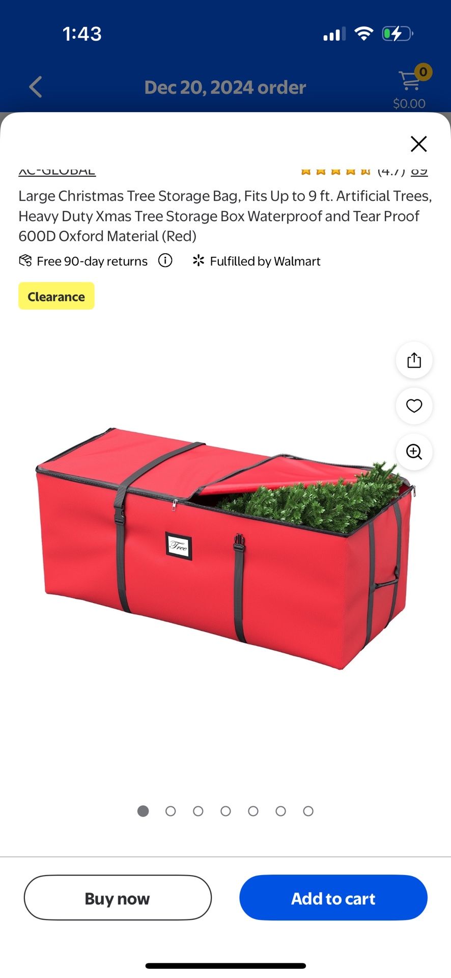 Christmas Tree Storage Container 