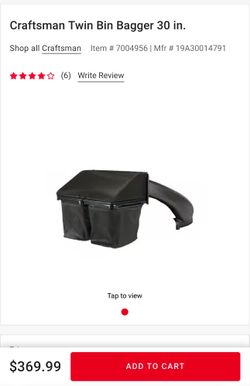 30in Craftsman Twin Bin Bagger