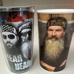 Bundle Of 2 Duck Dynasty Tumblers And Plastic Cup, EUC