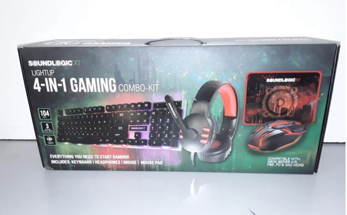 NEW SOUND LOGIC KEYBOARD MOUSE HEADSET COMBO 
