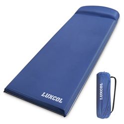 LUXCOL Camping Sleeping Pad - 3 Inches Self-Inflating Sleeping Mat , UltraThick Camping Foam Pads for Backpacking, Tent, Hammock - Lightweight, Compac