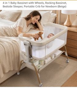 Brand New : 4 in 1 Baby Bassinet with Wheels