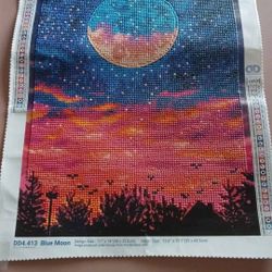 Blue moon diamond painting
