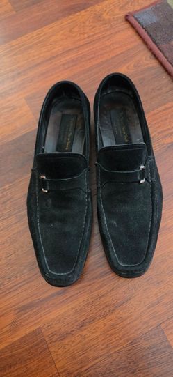To Boot New York Adam Derrick Black suede horsebit loafers