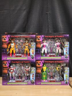Jazwares Five Nights At Freddy's Endo Series 3 Security Breach Glamrock's Set Of 4.