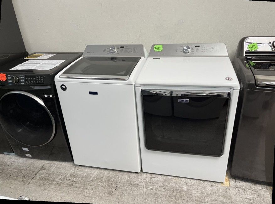 maytag bravos xl top load washer dryer set extra large capacity