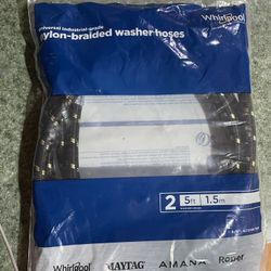 Brand-New Whirlpool Universal Nylon-Braided Washer Hoses (5 ft, 2-Pack)