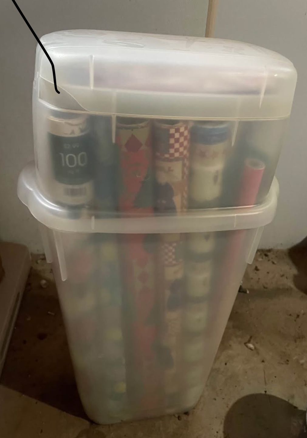 Storage Bin And Wrapping Paper