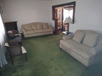 Sofa, Love seat, 2 Accent Chairs and aTV Stand.