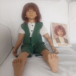 Annette Himstedt 1994 Puppet Kinder Melvin 30” Redhead Boy Doll