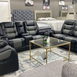 Two Tone Phoenix Play the Recliner set Livingroom 🚚only 39 down payment $1849