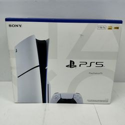 New Sony PlayStation 5 Slim Disc PS5 1TB White Console Gaming System CFI-2115