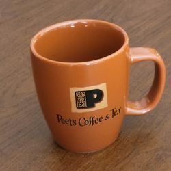 Peet’s Coffee and Tea 12oz Coffee Mug Brown Cup by Bodum Stoneware. 
Pre-owned, good shape, please see photos for details. . It is 4" tall. 
Weight 1l