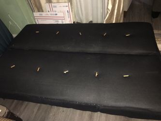Black Futon With Beige Cover