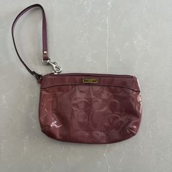 Coach, purple, medium Change/wallet bag 5x8