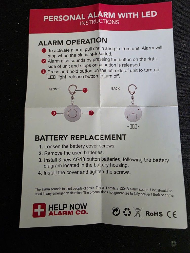 Personal Keyring Alarm
