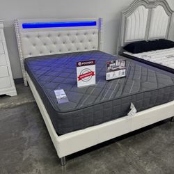 New Queen Bed Frame With Mattress 