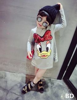Cute Daisy Glitter Dress