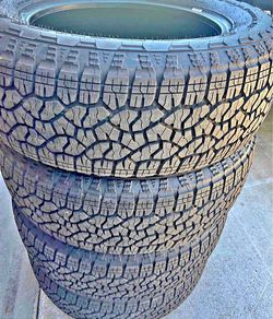 275/60/20 Goodyear vendo un set de llantas usadas excelente condiciones de vida las 4 ✅🤩I am selling a set of used tires, all 4 in excellent living c