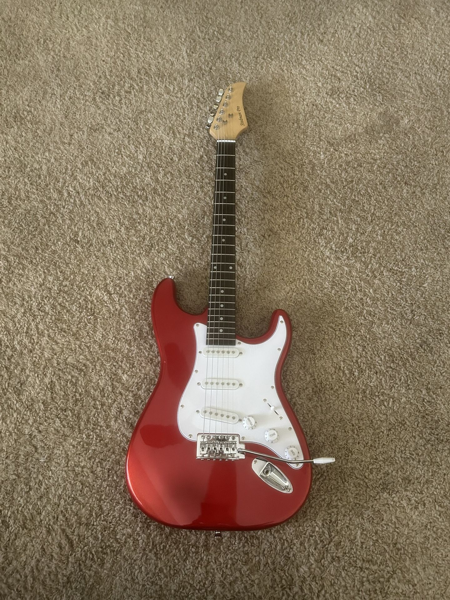 electric guitar with amplifier